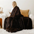 Axyaa Luxury Faux Fur Blanket for Bed Sofa Home Decor