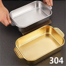Axya Stainless Steel Golden Fish BBQ Tray Plate for Grilled Dumplings