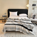 Axyaa Double Layer Artificial Lamb Wool Blanket: Thick & Cozy Sofa Throw for Fall/Winter