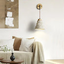 Axyaa Pull Chain LED Wall Sconce - Nordic Modern Cement Mirror Light