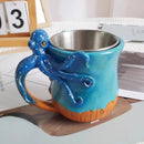 Octopus Mug with Stainless Steel Liner, by Axyaa - Creative Home Decor and Coffee Cup