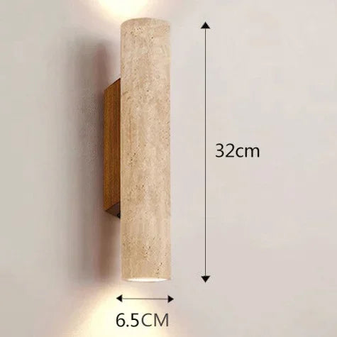 Axyaa Travertine Stone Sconce Light for Bedroom Living Room