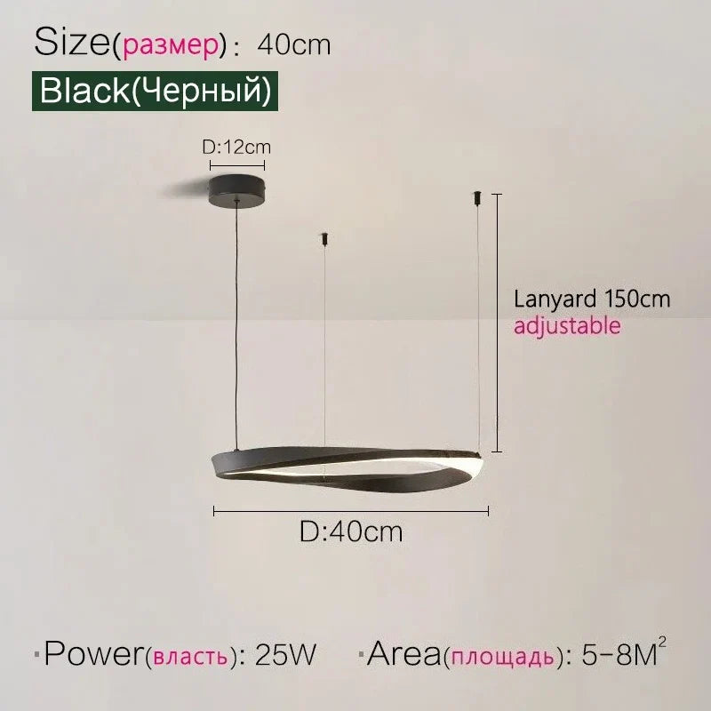 Axyaa Nordic LED Pendant Chandelier for Modern Living Room Lighting