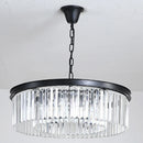 Axyaa Black Crystal Gold Chandelier Pendant Light