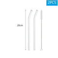 Axyaa Glass Straw Set: Reusable Borosilicate Drinking Straws with Brush for Drinks