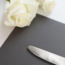 Axyaa Black Faux Leather Square Placemats Set - Luxury Dining Table Mats & Coasters