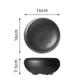Axyaa Black Ceramic Western Food Soup Salad Ice Tray Set