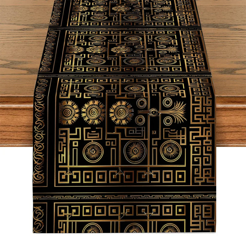Axyaa Geometric Ethnic Patterns Table Runner - Holiday Room Decor