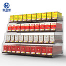 Axyaa Woodgrain Aluminium Cigarette Display Shelf Rack for Tobacco Stores