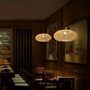 Axyaa Wicker Chandelier Ceiling Light - Vintage Rattan Pendant Lamp