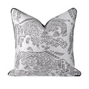 Axyaa Luxe Linen Embroidered Abstract Pillow Set for Sofas and Beds