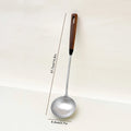 Axyaa Stainless Steel Turner with Wooden Handle - Kitchen Cooking Utensil