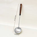 Axyaa Stainless Steel Wood Handle Turner Ladle Spatula Kitchen Utensils