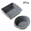 Silicone Cake Mold Tray Pans by Axyaa: Round & Square Nonstick Baking Pans