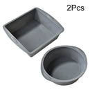 Silicone Cake Mold Tray Pans by Axyaa: Round & Square Nonstick Baking Pans