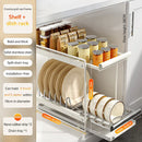 Axyaa Bowl & Plate Storage Rack: Drawer-Type Dish Rack & Draining Box