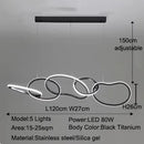 Axyaa LED Pendant Light Stainless Steel Modern Chandelier for Dining Kitchen Island