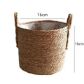 Axyaa Straw Wicker Planter Basket Handmade Flower Pot Storage Laundry Basket Yellow Home Decor