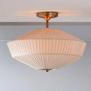 Axyaa Retro Pleated Fabric Ceiling Lights | Antique Style High-end for Living Room Bedroom