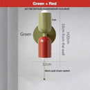 Axyaa Colorful Iron LED Wall Lights Double Heads Modern Bedside Lamp