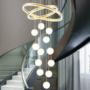Axyaa Elegant Chandelier Set - Indoor Ceiling Lighting Fixtures for Hall, Dining & Staircase