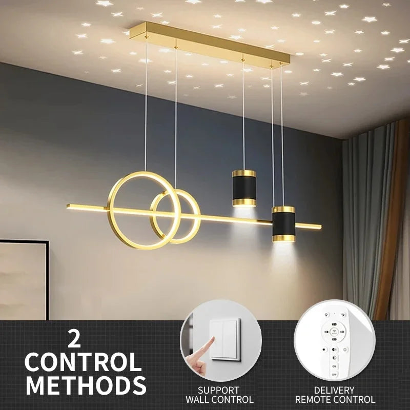 Axyaa Nordic LED Pendant Lights for Dining Table Kitchen Chandelier - Modern Minimalist Design