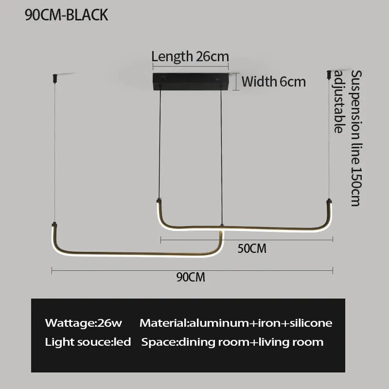Axyaa Aluminum LED Pendant Lamps for Dining Room, Bedroom, Living Room