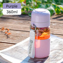 Axyaa Portable Glass Water Cup - Leak-proof & Heat-resisting Drinking Bottle