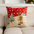 Axyaa Christmas Hat Velvet Chenille Pillowcase - 45x45cm