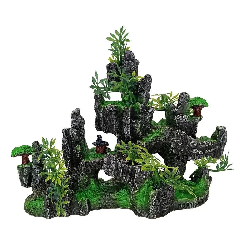 Axyaa Aquarium Rockery Moss Landscaping Decoration