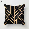 Axyaa Gold Leaf Print Pillow Cover for Home Sofa Decor