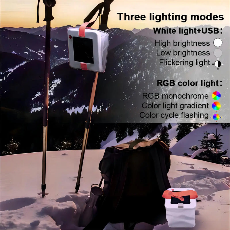 Axyaa Solar LED Inflatable Camping Light: Waterproof & Rechargeable for Emergencies