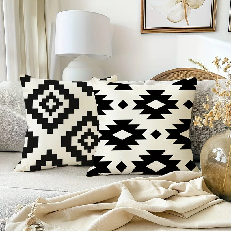 Axyaa Geometric Pattern Pillowcase for Modern Home Decor