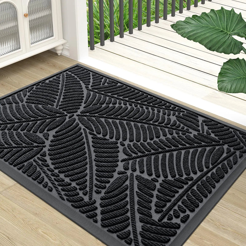 Axyaa Rubber Entrance Doormats: Non-slip Heavy Duty Outdoor Mats