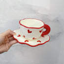 Axya Heart Mug Porcelain Milk Coffee Cups Gift - Romantic Korean Ins Style