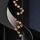Axyaa Crystal Pendant Light: Luxury Grand Chandelier for Villa Loft Duplex