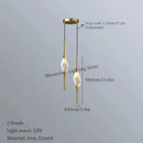 Axyaa LED Crystal Pendant Chandelier Set for Modern Room Decor