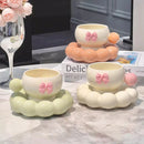 Axyaa Nordic Style Ceramic Coffee Cups & Saucers Set - Exquisite Tea Tableware