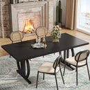 Axyaa 63-Inch Dining Table: Modern Industrial Style for 4-6 People, Heavy-Duty Metal Frame