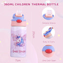 Axyaa Kids Stainless Steel Thermal Water Bottle with Straw