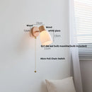 Axyaa White Glass LED Wall Sconce Modern Nordic Home Decor Light