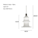 Axyaa White Wabi Sabi LED Pendant Lights - Nordic Minimalist Bedroom Chandelier