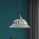 Axyaa Clear Glass LED Pendant Chandelier - Nordic Hanging Lamp for Kitchen, Living Room