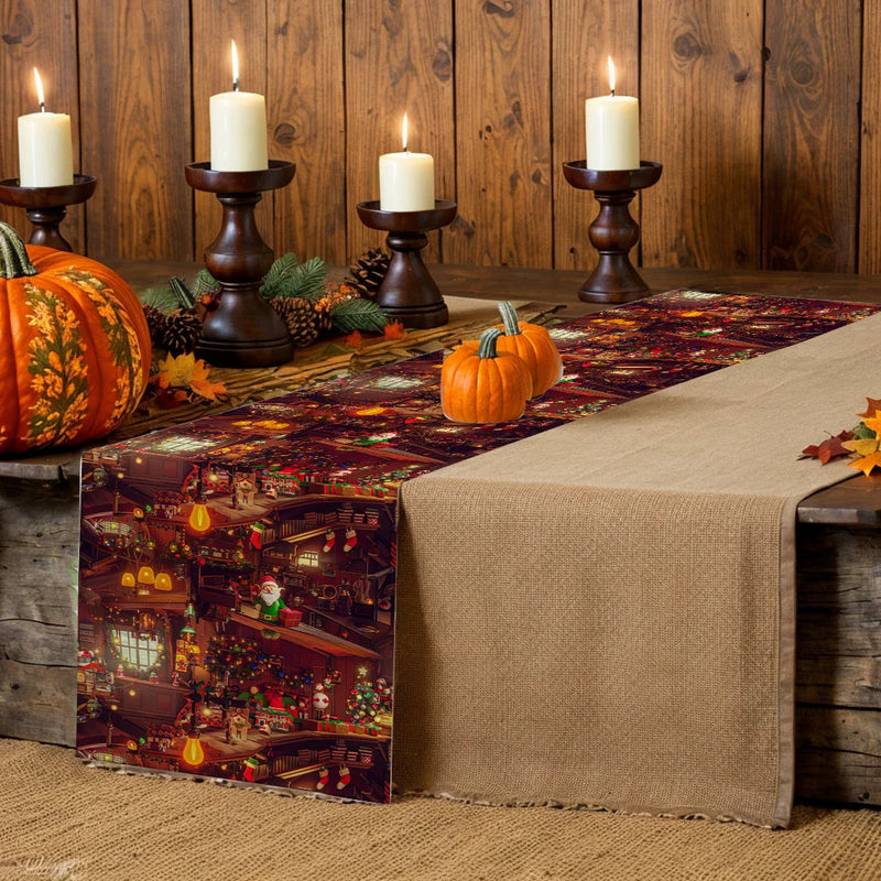 Luxury Axyaa Christmas Table Runner for Home Decoration and Parties