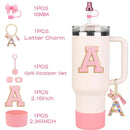 Axyaa 10pcs Tumbler Accessories Set: Straw, Cover, Cap, Boot, Stopper, Keychain, Charm