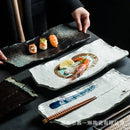 Axyaa Large Ceramic Plates & Sushi BBQ Ribs Flat Plates – Creative Rectangular Design