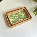 Axya Handmade Rattan Shell Storage Tray Home Living Room Light Luxury Fruit Plate