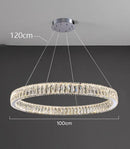 Axyaa Crystal Chandelier Stair Pendant Lamp Living Room Interior Lighting