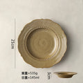 Axyaa Handmade Ceramic Dining Plate Set Japan Style Restaurant Tableware