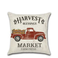 Axyaa Pumpkin Car Print Pillow Cover for Fall Home Decor